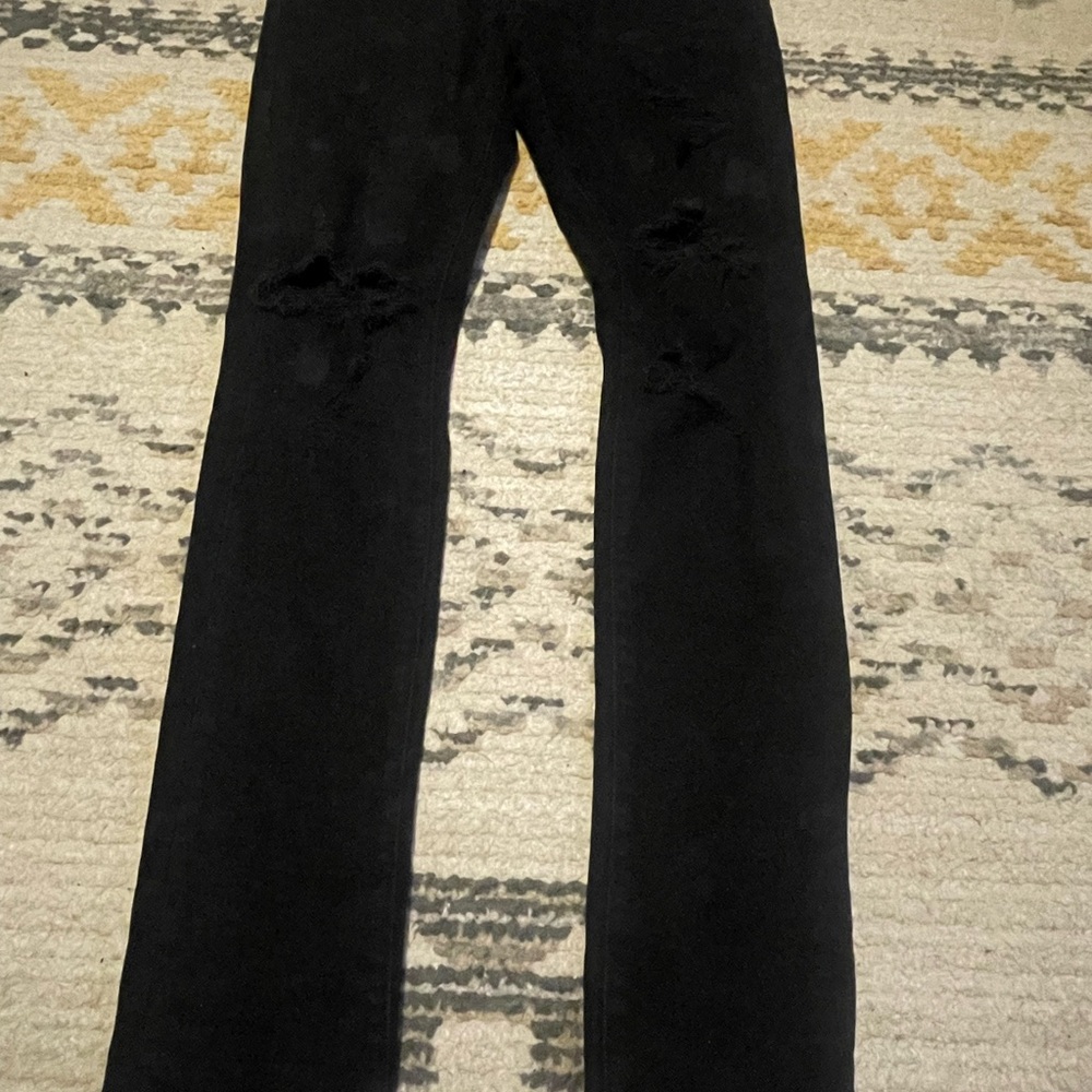 Purple Brand Black Jeans with Distressed Details